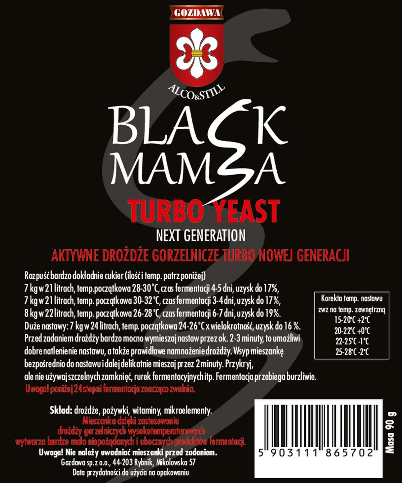 Turbo Yeast - Black Mamba