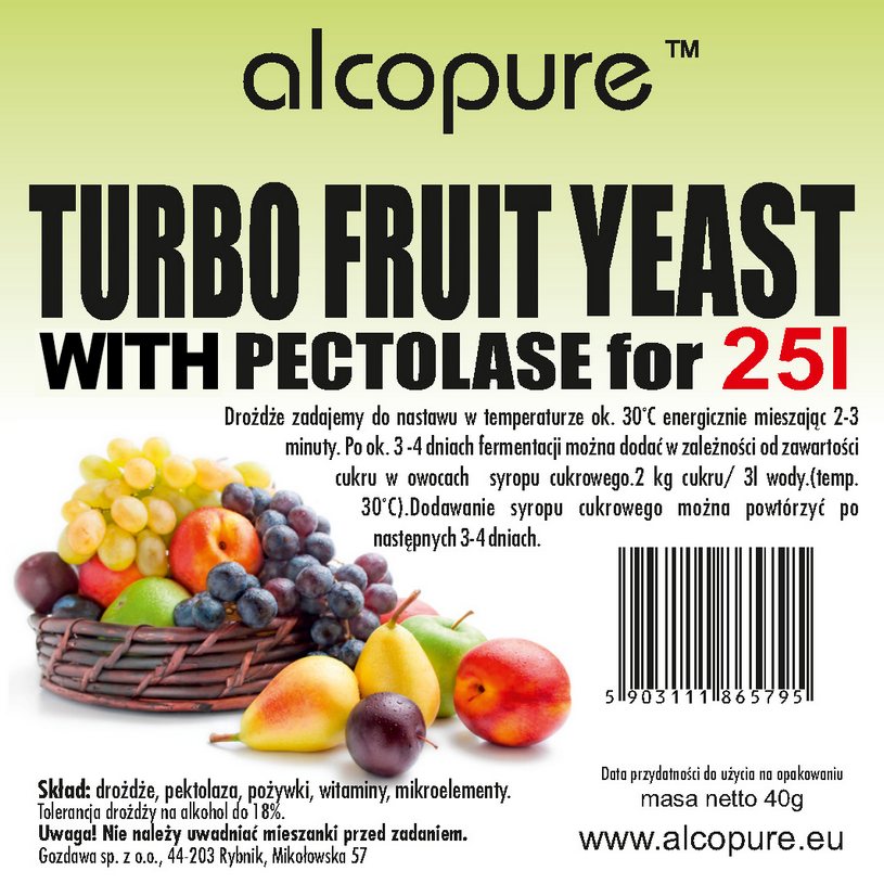 Drożdże Turbo - Turbo Fruit