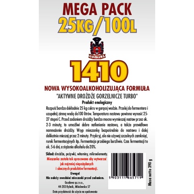Drożdże Turbo - Megapack 1410