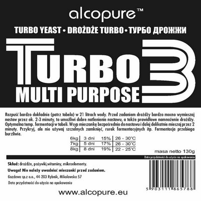 Drożdże Turbo - Turbo3